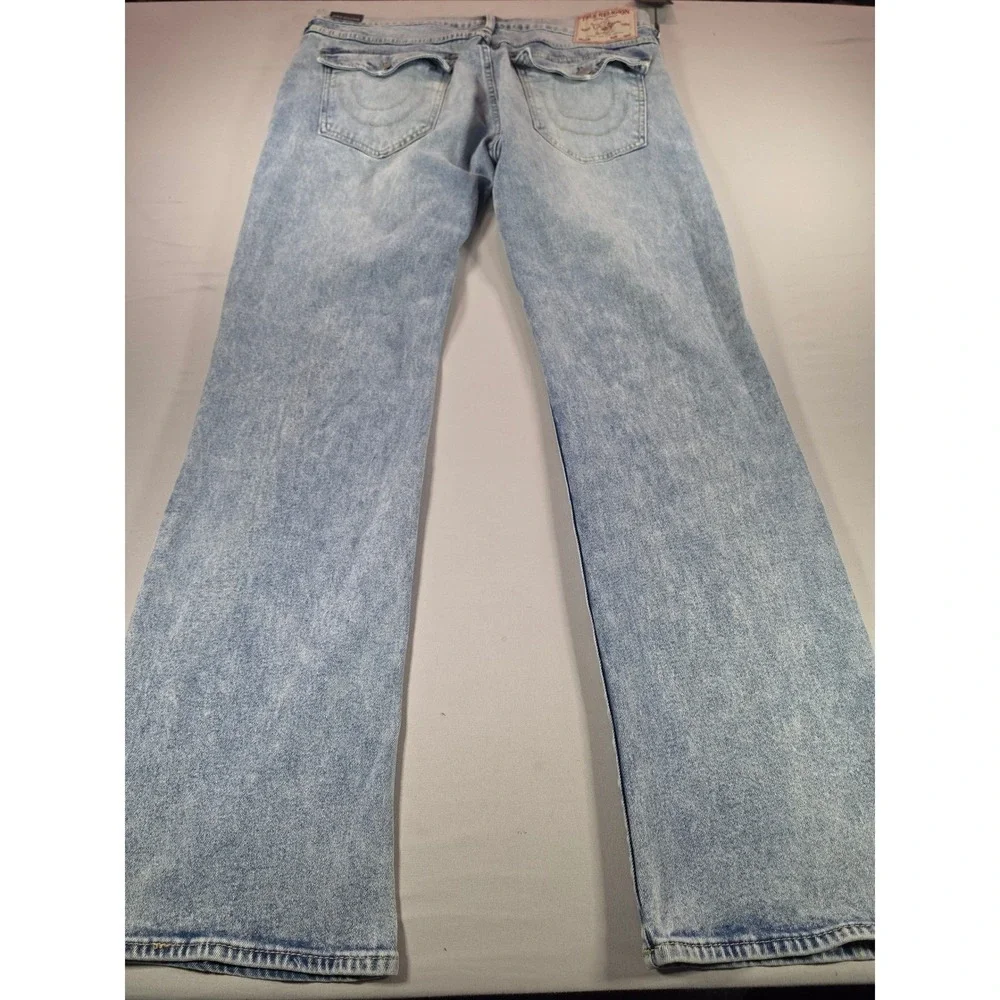 True Religion Billy Relaxed Bootcut Jeans Mens 36x33.5 Light Riviera Wash 701008